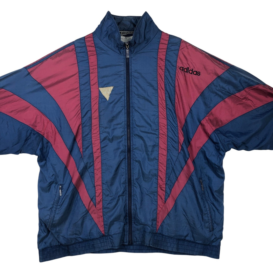 1980'S Adidas windbreaker, men's size XL (approx.), lightweight. polyester blue type Vintage Second Hand