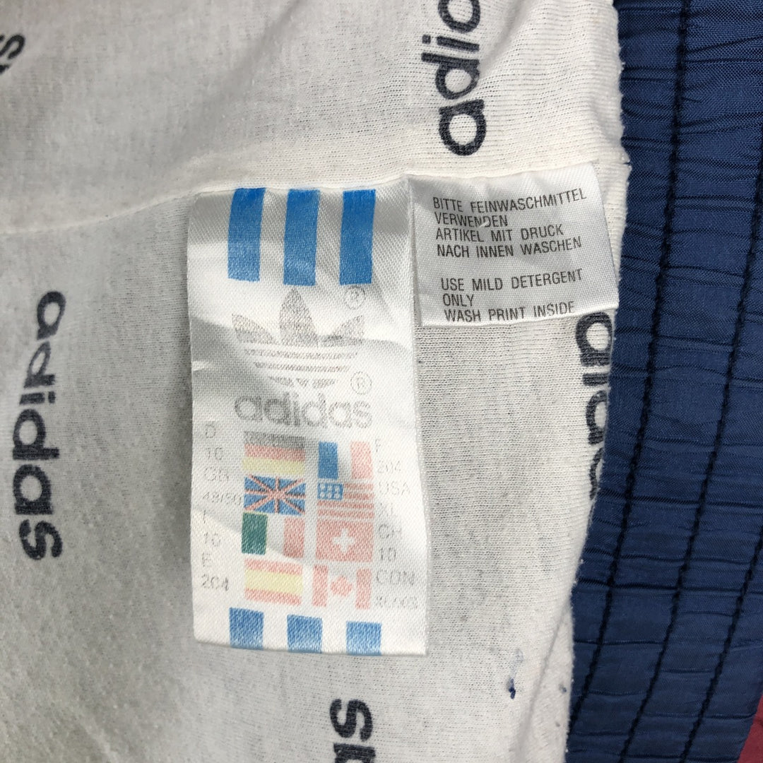 1980'S Adidas windbreaker, men's size XL (approx.), lightweight. polyester blue type Vintage Second Hand