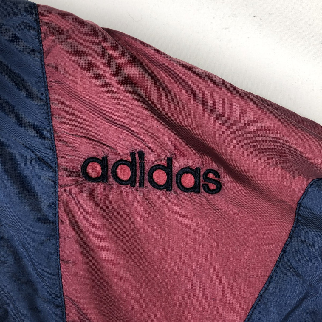 1980'S Adidas windbreaker, men's size XL (approx.), lightweight. polyester blue type Vintage Second Hand