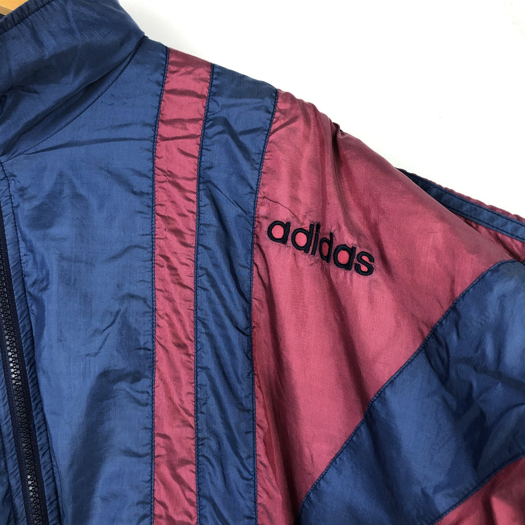 1980'S Adidas windbreaker, men's size XL (approx.), lightweight. polyester blue type Vintage Second Hand