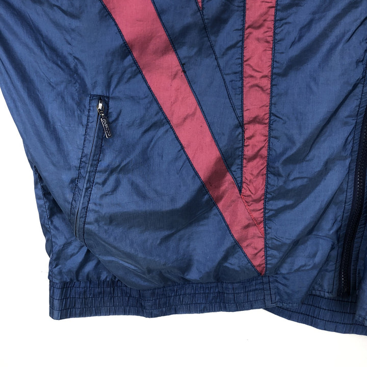 1980'S Adidas windbreaker, men's size XL (approx.), lightweight. polyester blue type Vintage Second Hand