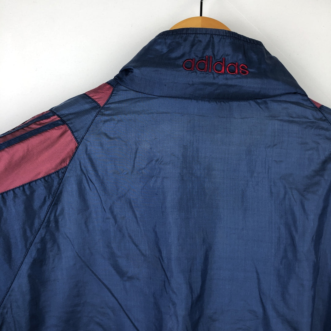 1980'S Adidas windbreaker, men's size XL (approx.), lightweight. polyester blue type Vintage Second Hand