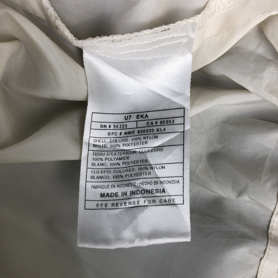Nike Half-Zip Nylon Hoodie, Men's Size XL (approx.) Nylon white type Vintage Second Hand