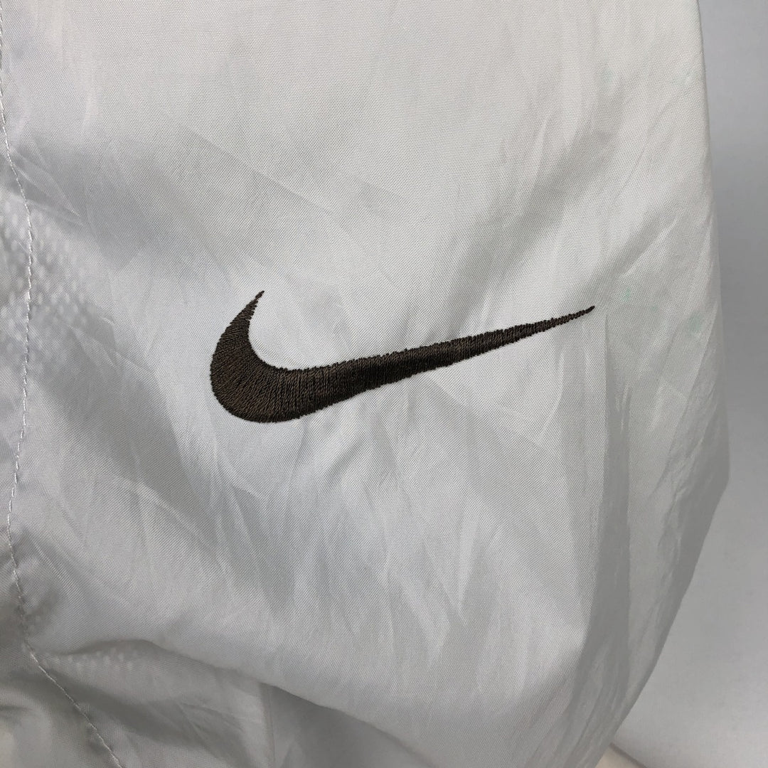 Nike Half-Zip Nylon Hoodie, Men's Size XL (approx.) Nylon white type Vintage Second Hand