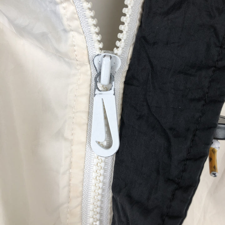 Nike Half-Zip Nylon Hoodie, Men's Size XL (approx.) Nylon white type Vintage Second Hand