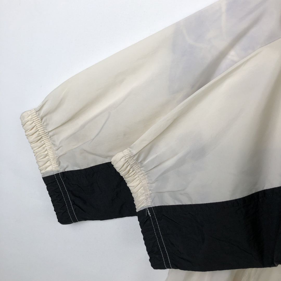 Nike Half-Zip Nylon Hoodie, Men's Size XL (approx.) Nylon white type Vintage Second Hand
