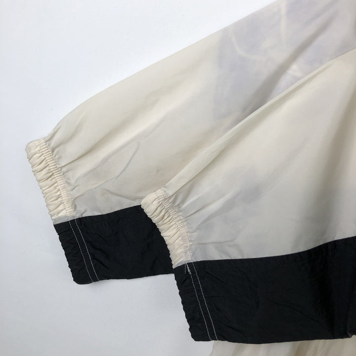 Nike Half-Zip Nylon Hoodie, Men's Size XL (approx.) Nylon white type Vintage Second Hand