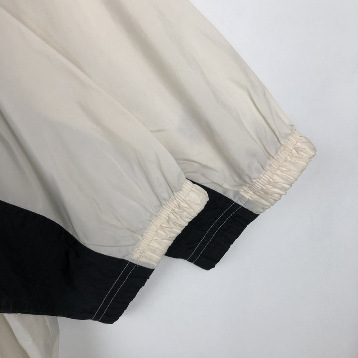 Nike Half-Zip Nylon Hoodie, Men's Size XL (approx.) Nylon white type Vintage Second Hand