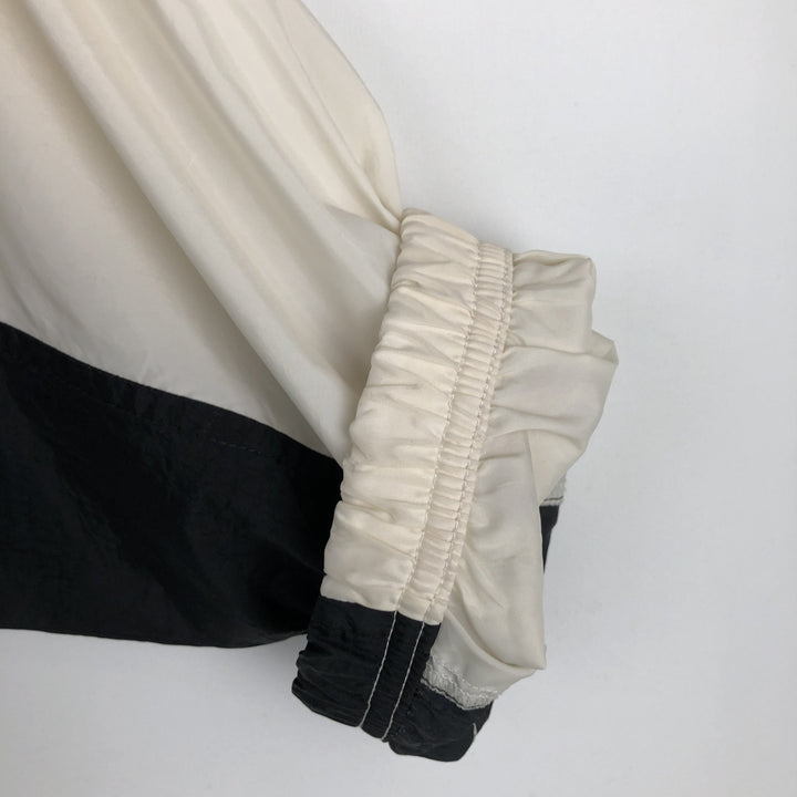 Nike Half-Zip Nylon Hoodie, Men's Size XL (approx.) Nylon white type Vintage Second Hand