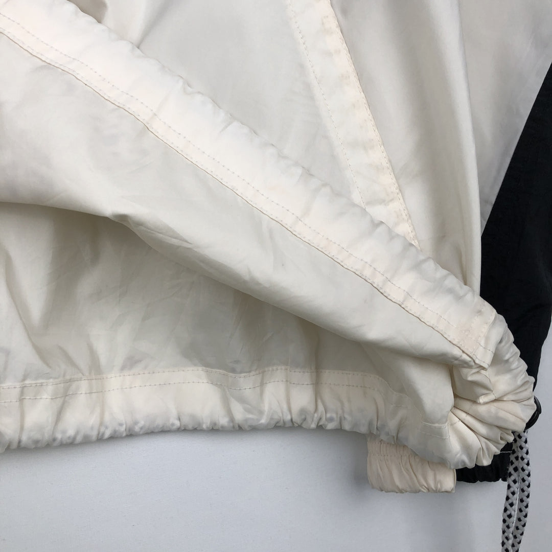 Nike Half-Zip Nylon Hoodie, Men's Size XL (approx.) Nylon white type Vintage Second Hand