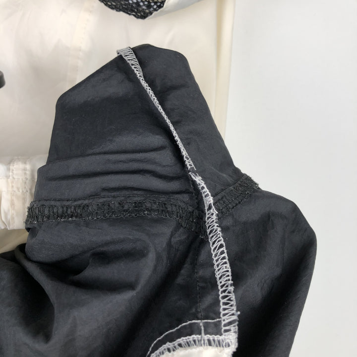 Nike Half-Zip Nylon Hoodie, Men's Size XL (approx.) Nylon white type Vintage Second Hand