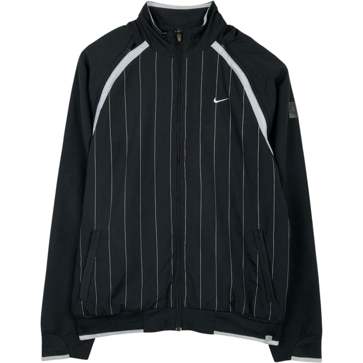Nike Stripe Pattern Windbreaker, Men's Size M (approx.) polyester black type Vintage Second Hand