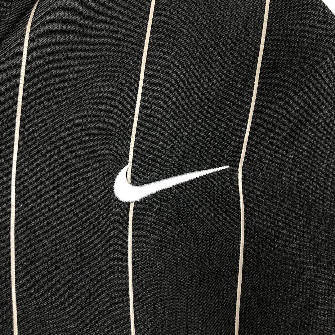 Nike Stripe Pattern Windbreaker, Men's Size M (approx.) polyester black type Vintage Second Hand