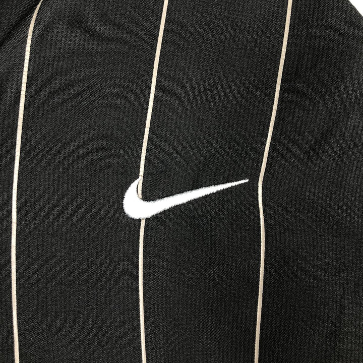 Nike Stripe Pattern Windbreaker, Men's Size M (approx.) polyester black type Vintage Second Hand
