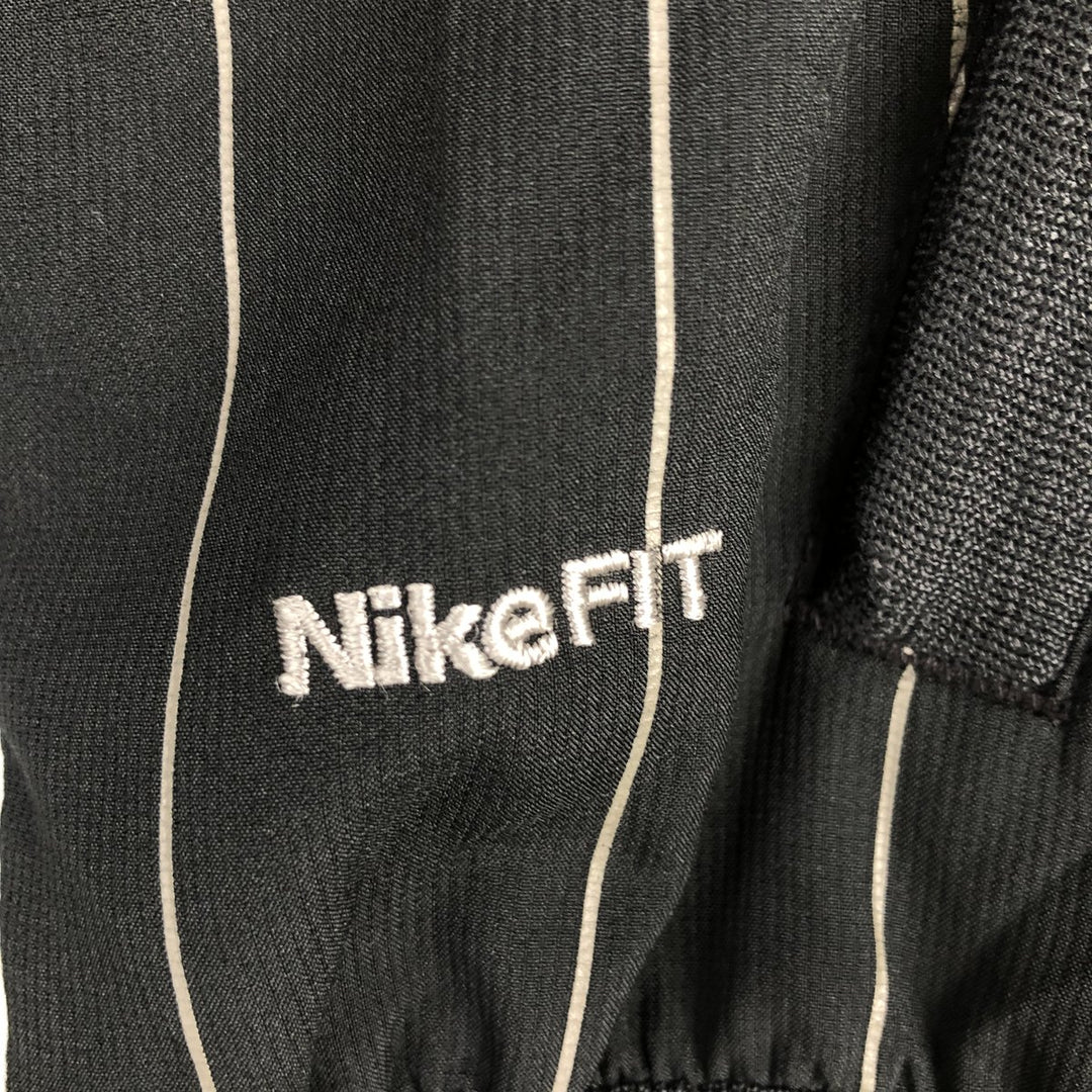 Nike Stripe Pattern Windbreaker, Men's Size M (approx.) polyester black type Vintage Second Hand