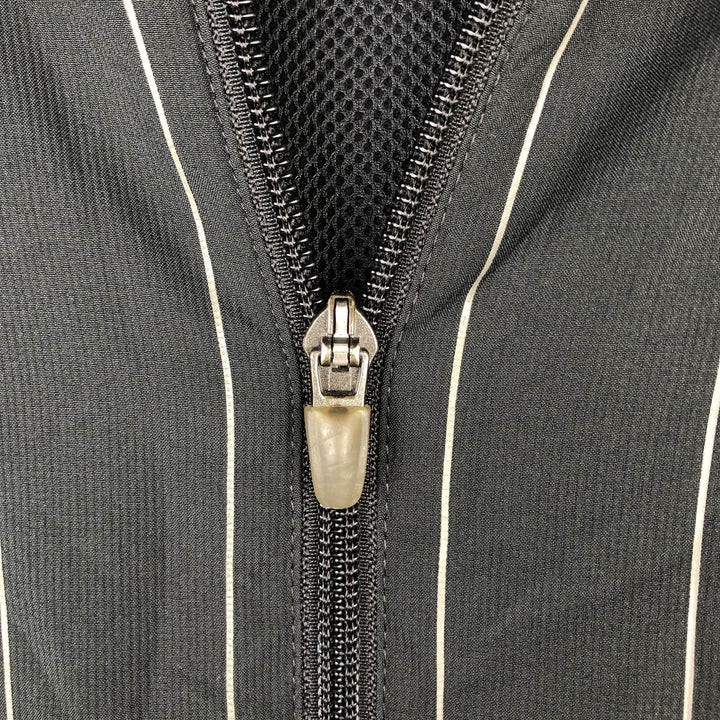 Nike Stripe Pattern Windbreaker, Men's Size M (approx.) polyester black type Vintage Second Hand