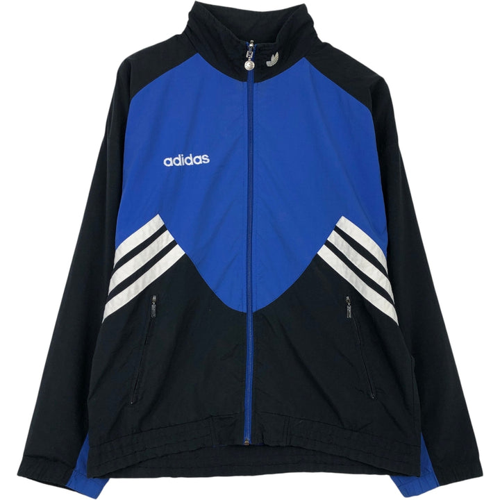 90'S Adidas all-over print reversible nylon jacket, men's size M (approx.) Nylon blue type Vintage Second Hand