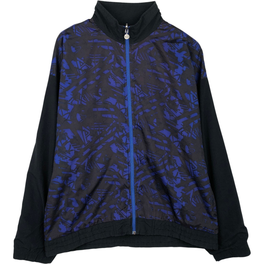 90'S Adidas all-over print reversible nylon jacket, men's size M (approx.) Nylon blue type Vintage Second Hand