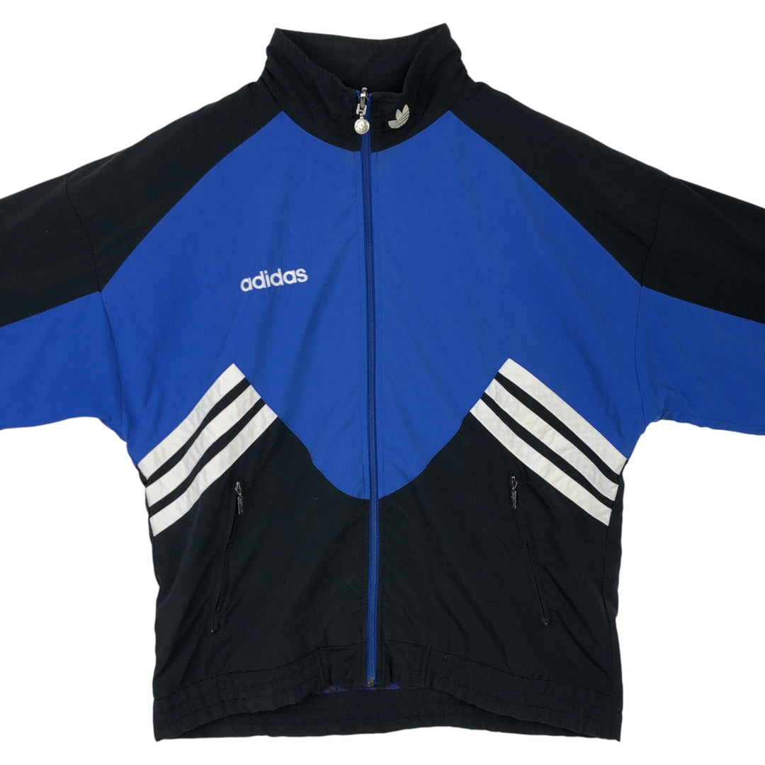 90'S Adidas all-over print reversible nylon jacket, men's size M (approx.) Nylon blue type Vintage Second Hand