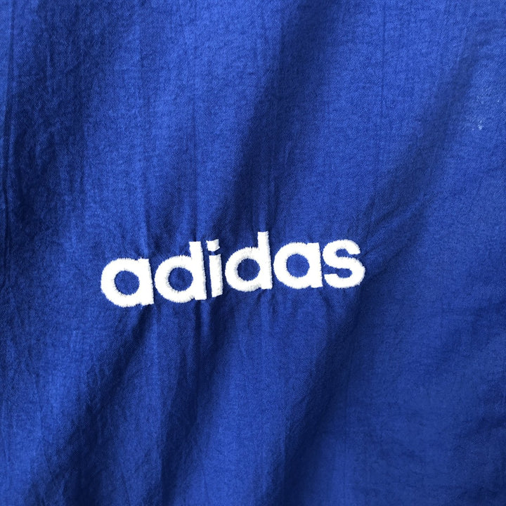 90'S Adidas all-over print reversible nylon jacket, men's size M (approx.) Nylon blue type Vintage Second Hand