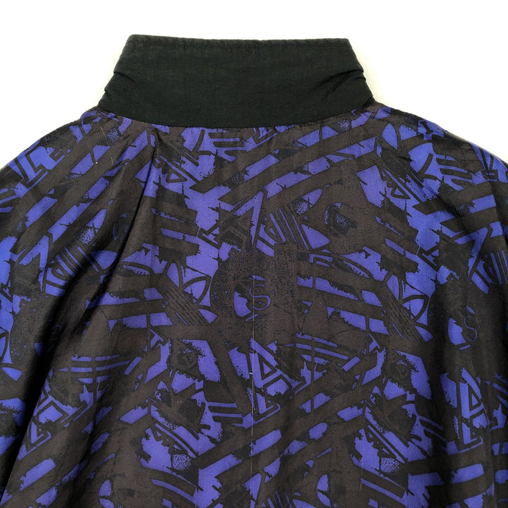 90'S Adidas all-over print reversible nylon jacket, men's size M (approx.) Nylon blue type Vintage Second Hand