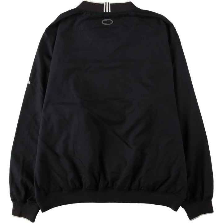 2000'S adidas V-neck warm-up pullover, men's size L polyester black type Vintage Second Hand