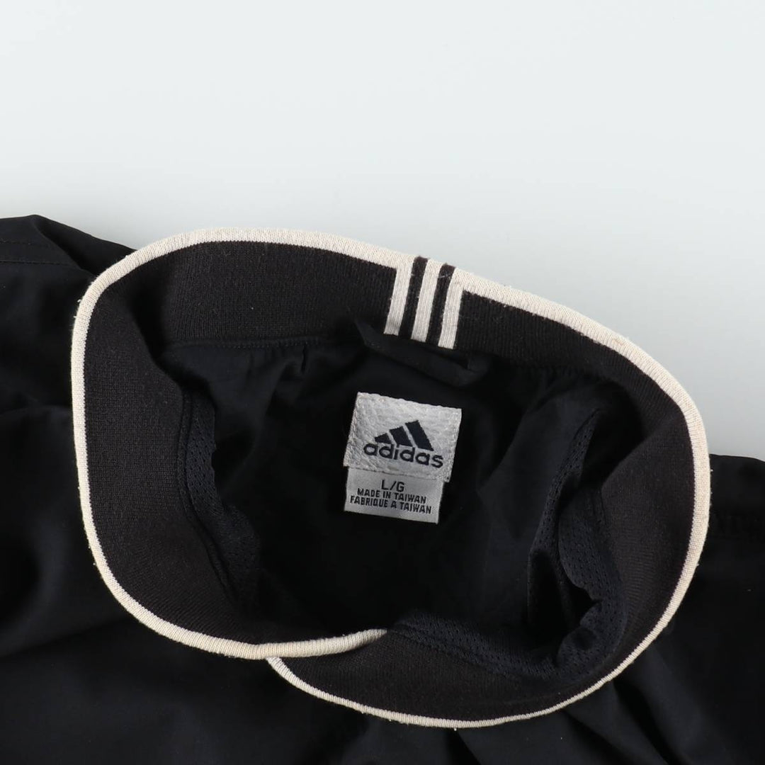 2000'S adidas V-neck warm-up pullover, men's size L polyester black type Vintage Second Hand