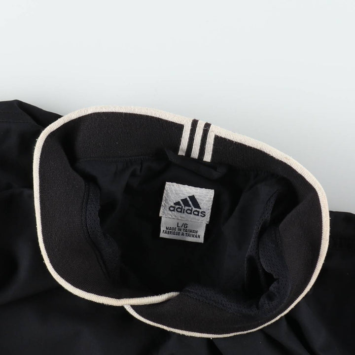 2000'S adidas V-neck warm-up pullover, men's size L polyester black type Vintage Second Hand