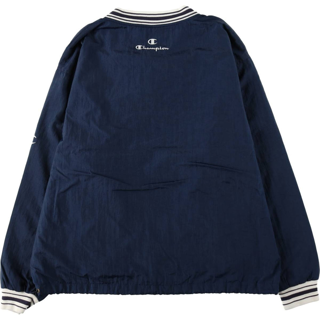 Champion V-neck nylon pullover, men's size L (approx.) Nylon navy blue type Vintage Second Hand