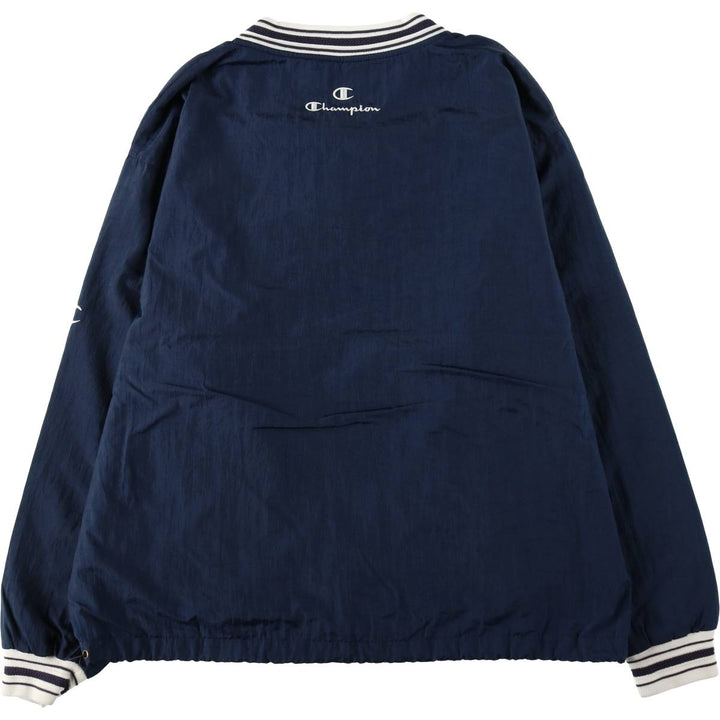 Champion V-neck nylon pullover, men's size L (approx.) Nylon navy blue type Vintage Second Hand