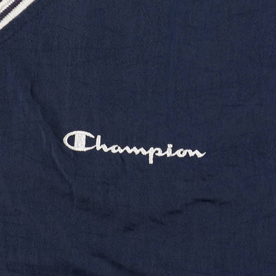Champion V-neck nylon pullover, men's size L (approx.) Nylon navy blue type Vintage Second Hand