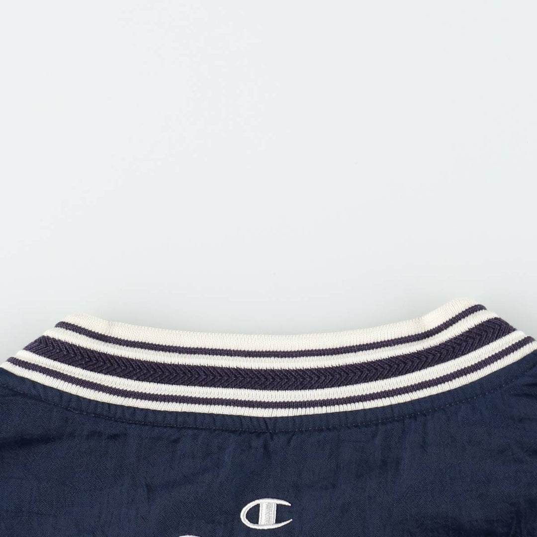 Champion V-neck nylon pullover, men's size L (approx.) Nylon navy blue type Vintage Second Hand