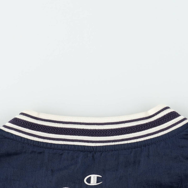 Champion V-neck nylon pullover, men's size L (approx.) Nylon navy blue type Vintage Second Hand