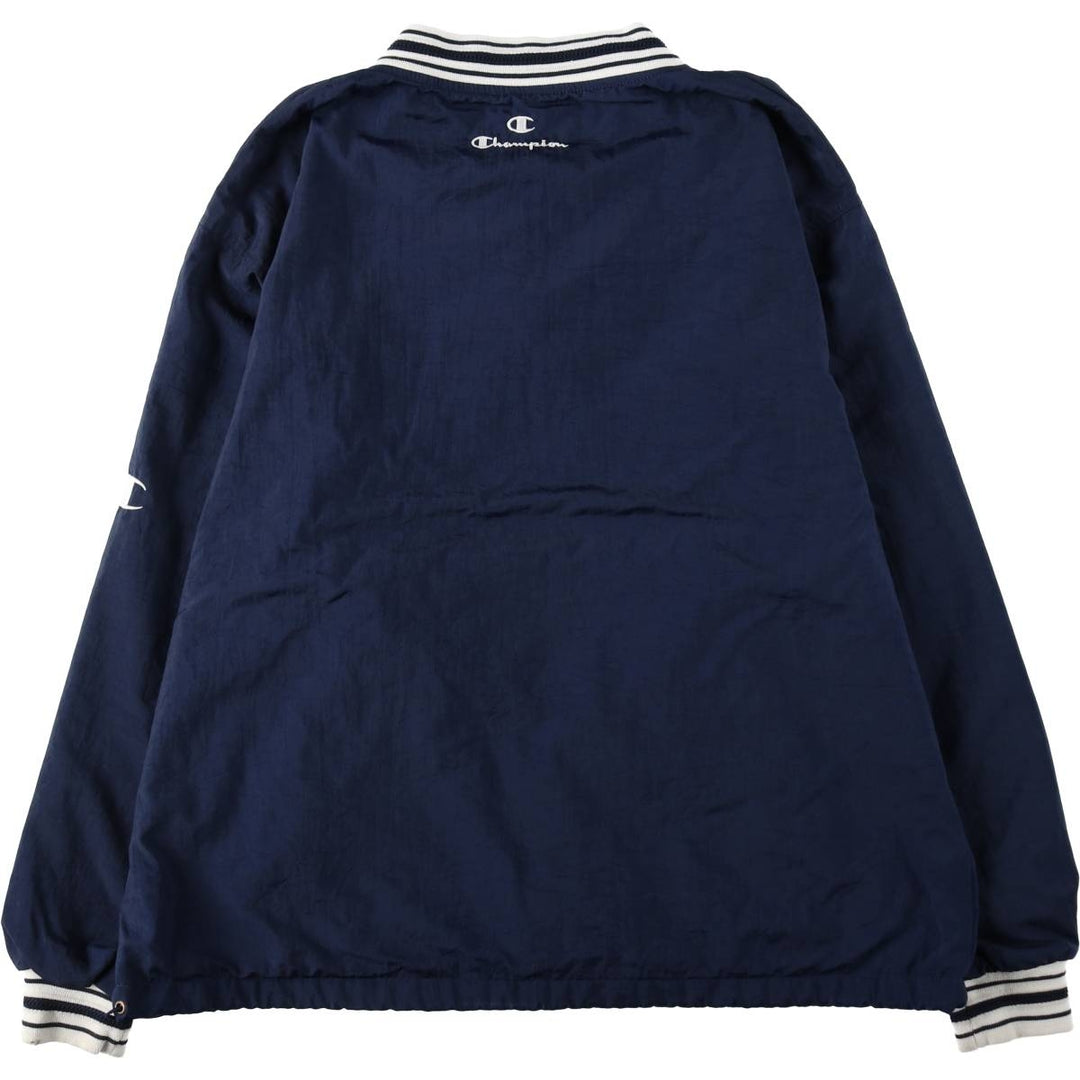 Champion V-neck nylon pullover, men's size L (approx.) Nylon navy blue type Vintage Second Hand