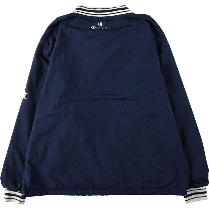 Champion V-neck nylon pullover, men's size L (approx.) Nylon navy blue type Vintage Second Hand