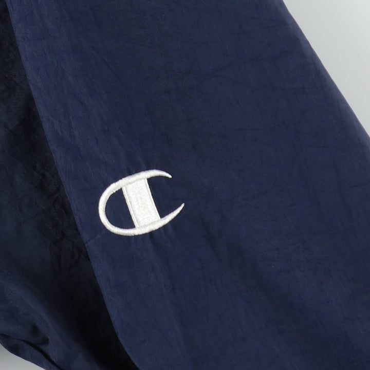 Champion V-neck nylon pullover, men's size L (approx.) Nylon navy blue type Vintage Second Hand