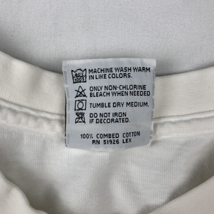 HARD ROCK CAFE Hard Rock Cafe Advertising T-shirt Made in USA Men's L size cotton white type Vintage Second Hand