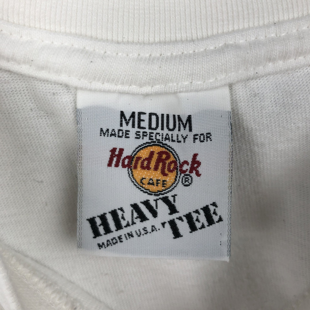 HARD ROCK CAFE Hard Rock Cafe Advertising T-Shirt, Made in USA, Men's Size M cotton white type Vintage Second Hand