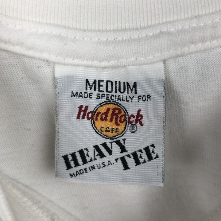 HARD ROCK CAFE Hard Rock Cafe Advertising T-Shirt, Made in USA, Men's Size M cotton white type Vintage Second Hand