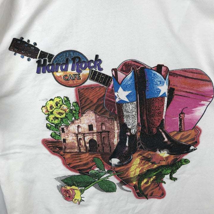 HARD ROCK CAFE Hard Rock Cafe Advertising T-Shirt, Made in USA, Men's Size M cotton white type Vintage Second Hand