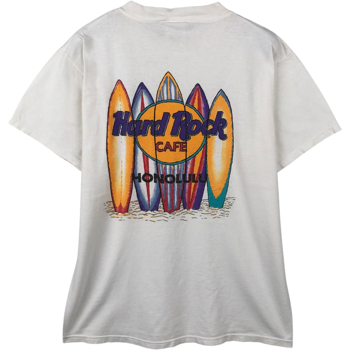 ~2000'S TULTEX HARD ROCK CAFE advertising T-shirt, men's size L (approx.) cotton white type Vintage Second Hand