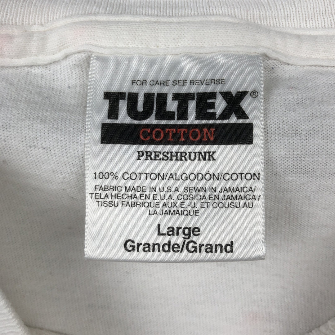~2000'S TULTEX HARD ROCK CAFE advertising T-shirt, men's size L (approx.) cotton white type Vintage Second Hand