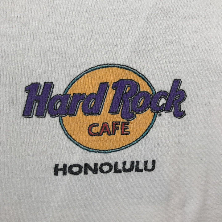 ~2000'S TULTEX HARD ROCK CAFE advertising T-shirt, men's size L (approx.) cotton white type Vintage Second Hand