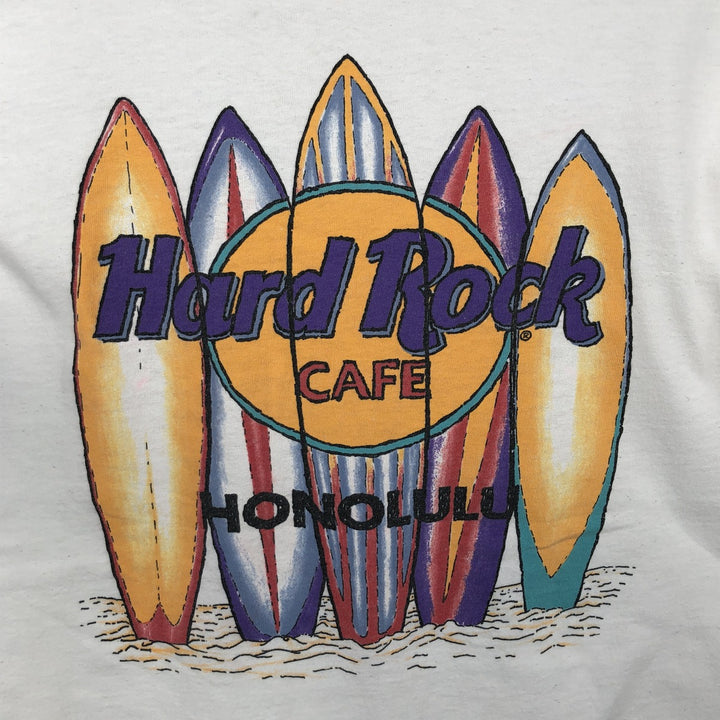 ~2000'S TULTEX HARD ROCK CAFE advertising T-shirt, men's size L (approx.) cotton white type Vintage Second Hand