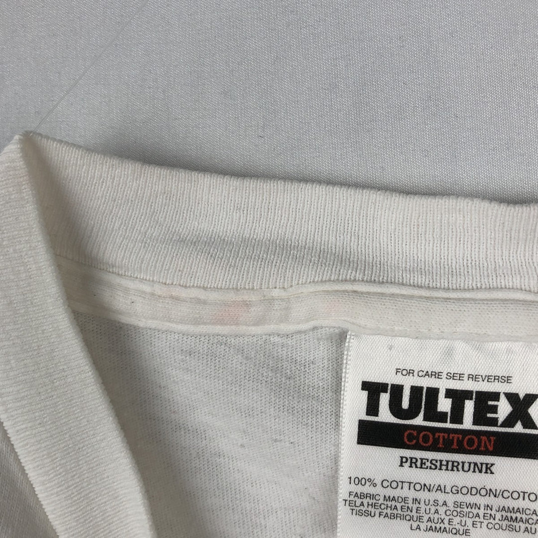 ~2000'S TULTEX HARD ROCK CAFE advertising T-shirt, men's size L (approx.) cotton white type Vintage Second Hand