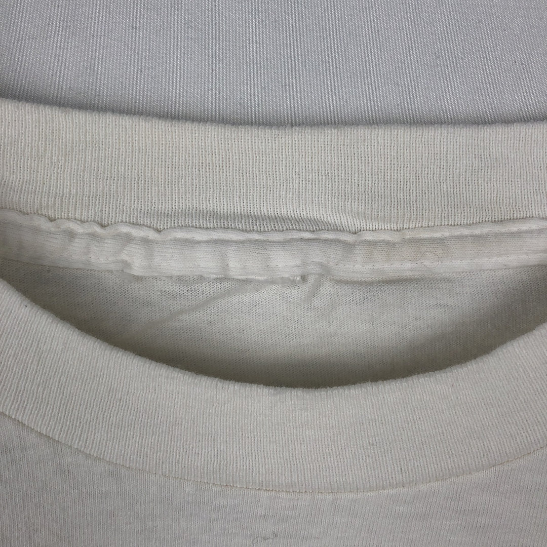 ZEBCO Advertising T-Shirt, Men's Size L (Equivalent), Vintage unclear white type Vintage Second Hand