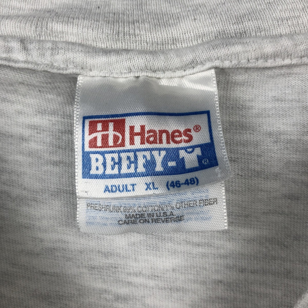90'S Hanes NETPLEX Advertising T-Shirt, Made in USA, Men's XL equivalent, Vintage cotton gray type Vintage Second Hand