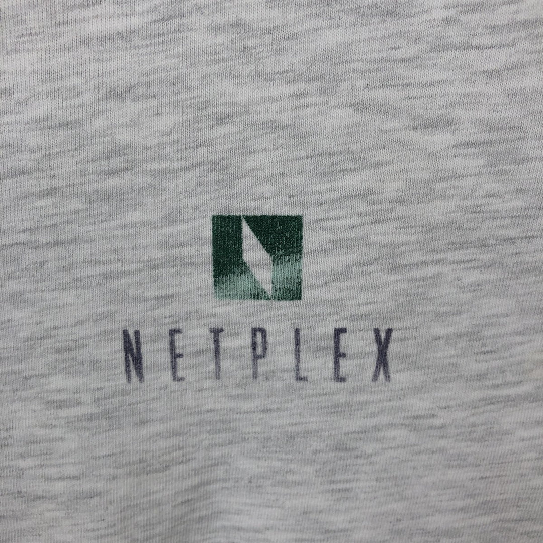 90'S Hanes NETPLEX Advertising T-Shirt, Made in USA, Men's XL equivalent, Vintage cotton gray type Vintage Second Hand