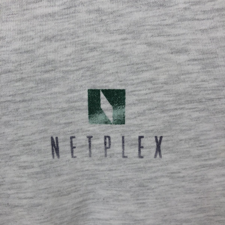 90'S Hanes NETPLEX Advertising T-Shirt, Made in USA, Men's XL equivalent, Vintage cotton gray type Vintage Second Hand