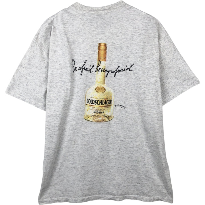 Spring Ford GOLDSCHLAGER Advertising T-Shirt, Men's XL (approx.) cotton gray type Vintage Second Hand
